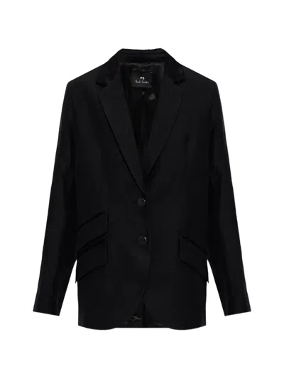 Ps By Paul Smith Notched-lapel Blazer In Black