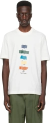 PS BY PAUL SMITH OFF-WHITE GRAPHIC T-SHIRT