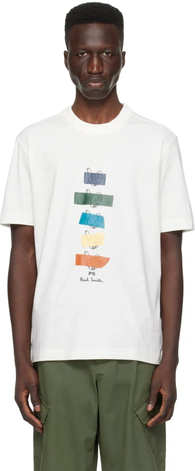 Ps By Paul Smith Off-white Graphic T-shirt In 02
