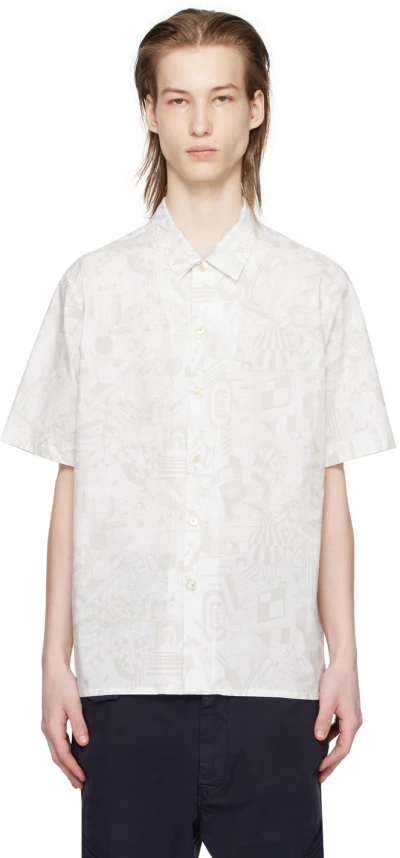 Ps By Paul Smith Off-white Pattern Shirt In 02