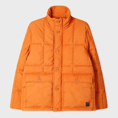 Ps By Paul Smith Orange Enzyme-washed Padded Jacket