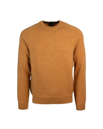 Ps By Paul Smith Orange Merino Wool Sweater In 14ochre Yellow