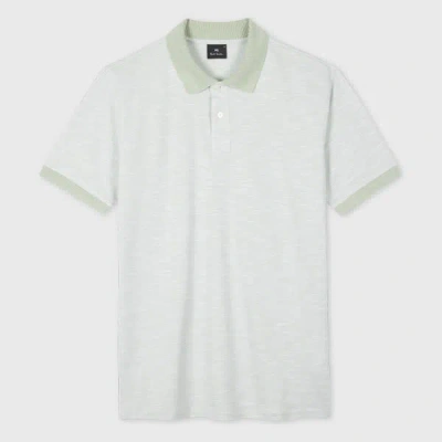 Ps By Paul Smith Organic Cotton Green Marl Polo Shirt