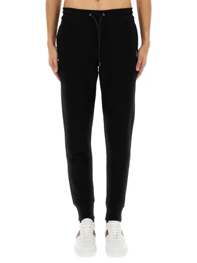 Ps By Paul Smith Organic Cotton Jogging Pants In Black