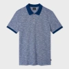 Ps By Paul Smith Organic Cotton Navy Marl Polo Shirt Blue In Blue