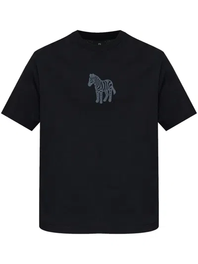 Ps By Paul Smith Organic-cotton T-shirt In Black