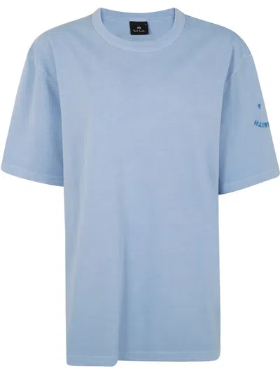 Ps By Paul Smith Organic-cotton T-shirt In Blue