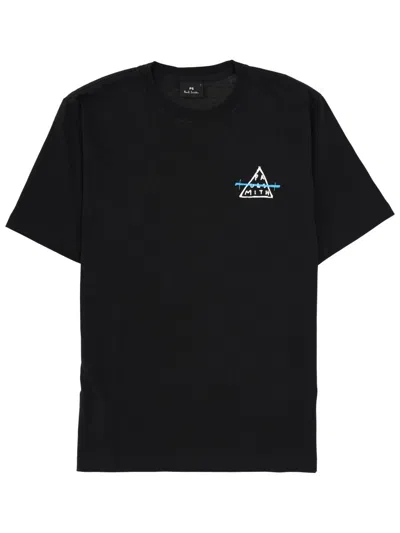 Ps By Paul Smith Organic Cotton T-shirt For Men In Black