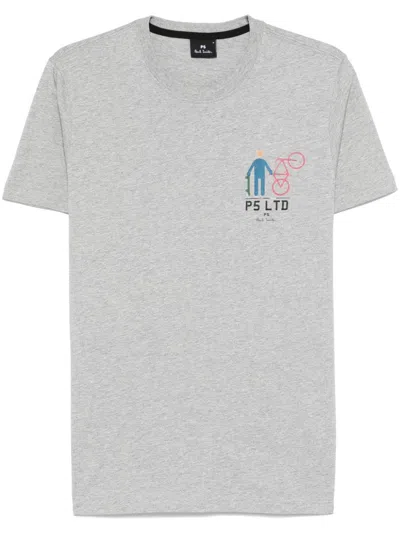 Ps By Paul Smith P5 Ltd Bike T-shirt In White