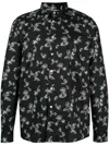 Ps By Paul Smith Paisley-print Organic Cotton Shirt In 黑色