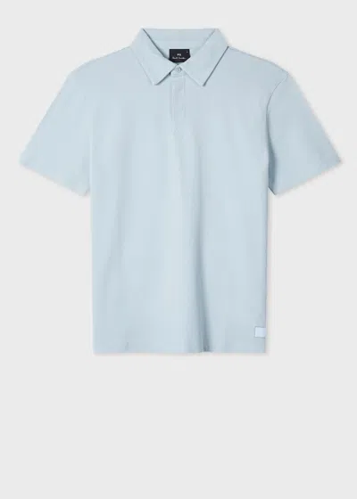 Ps By Paul Smith Pale Blue Concealed-placket Polo Shirt