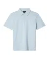 Ps By Paul Smith Pale Blue Concealed-placket Polo Shirt In Blue