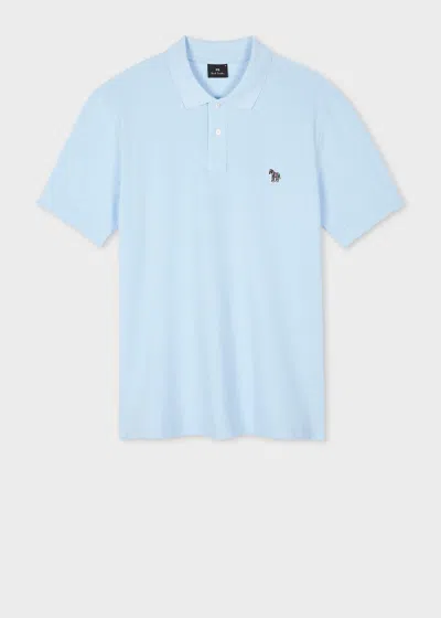 Ps By Paul Smith Mens Reg Fit Ss Polo Shirt Zebra Blue