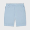 Ps By Paul Smith Pale Blue Linen-blend 'broad Stripe Zebra' Shorts In Blue