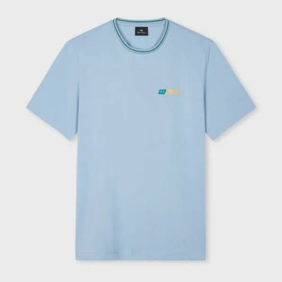 Ps By Paul Smith Pale Blue Regular-fit Cotton Logo T-shirt