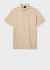 Ps By Paul Smith Pale Tan Concealed-placket Polo Shirt Brown In Neutral