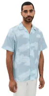 Ps By Paul Smith Abstract-print Shirt In Light Blue