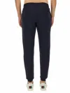 Ps By Paul Smith Jogging Pants With Zebra Patch In Blue