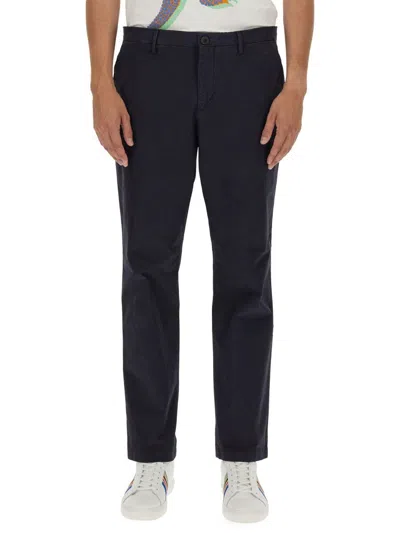 Ps By Paul Smith Ps Paul Smith Broad Stripe Zebra Mid Fit Chinos In Blue