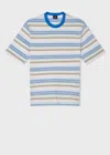 Ps By Paul Smith Pastel Multi Yarn-dye Stripe T-shirt Multicolour In Multicolour