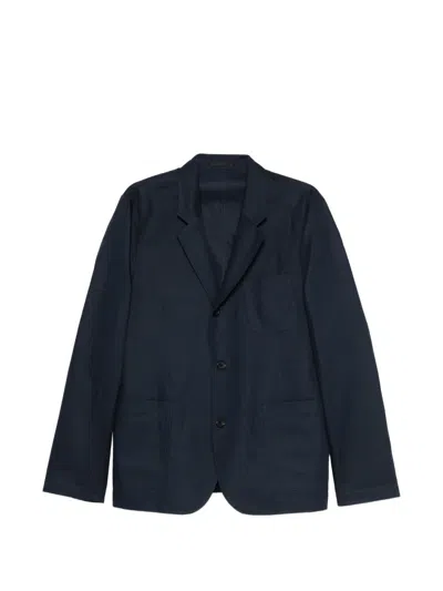 Ps By Paul Smith Patch-pocket Blazer In Blue