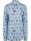 Ps By Paul Smith Pattern-print Shirt In Blue