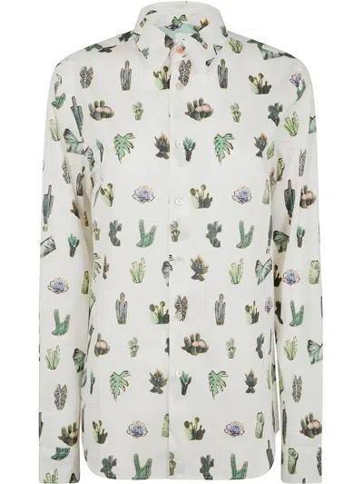 Ps By Paul Smith Pattern-print Shirt In White