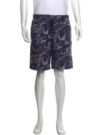 Pre-owned Ps By Paul Smith Patterned Jogger Shorts In Blue