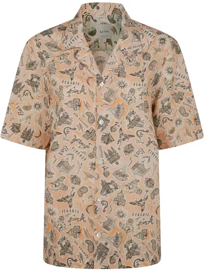 Ps By Paul Smith Patterned Shirt In Pink