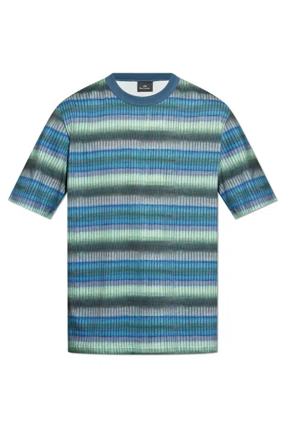 PS BY PAUL SMITH PS PAUL SMITH STRIPED CREWNECK T-SHIRT