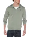 Ps By Paul Smith Paul Smith 1/4-zip Mock Neck Sweater In Green