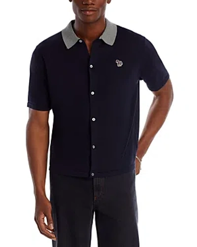 Ps By Paul Smith Paul Smith Button Down Short Sleeve Sweater Polo Shirt In 49