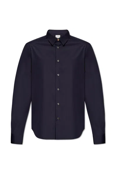 Ps By Paul Smith Paul Smith Tailored Shirt Shirt In Very Dark Navy