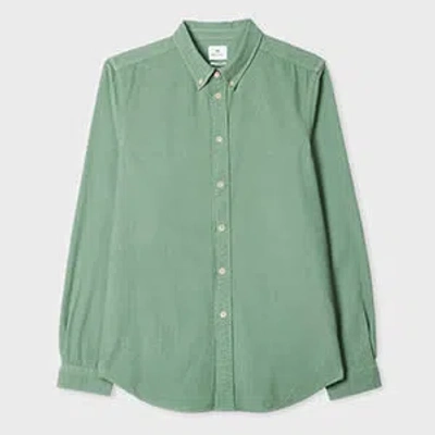 Ps By Paul Smith Pine Green Tailored-fit Cord Shirt