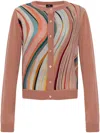 Ps By Paul Smith Ps Paul Smith Swirl Pattern Crewneck Buttoned Cardigan