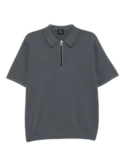Ps By Paul Smith Placket Polo Shirt In Gray