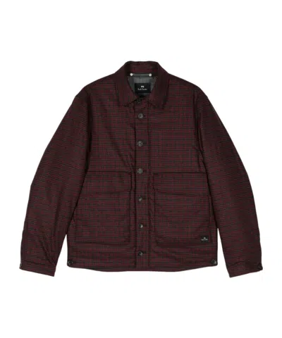 Ps By Paul Smith Plaid-check Jacket In Black
