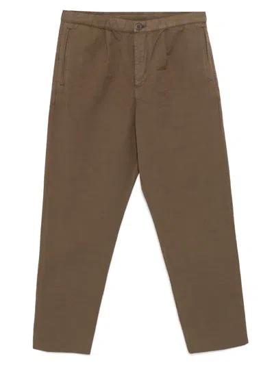 Ps By Paul Smith Pleated Elasticated Trousers In Brown
