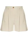 Ps By Paul Smith Ps Paul Smith Pleated Detail Striped Shorts In Neutrals