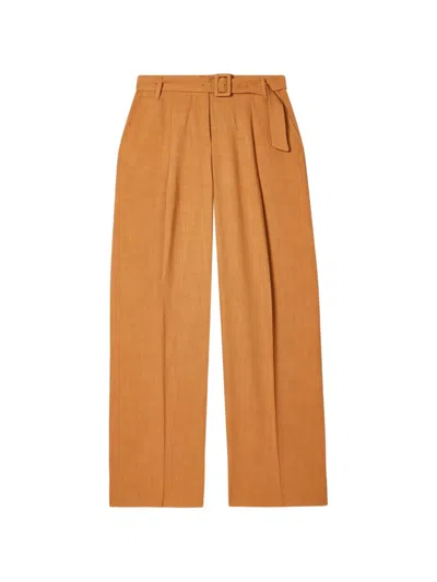 Ps By Paul Smith Pleated Trousers In Orange