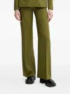 Ps By Paul Smith Pleated Wide-leg Trousers In Green