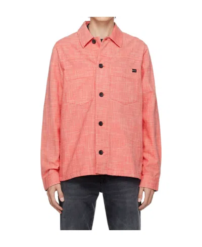 Ps By Paul Smith Pocket Long-sleeved Shirt In Pink