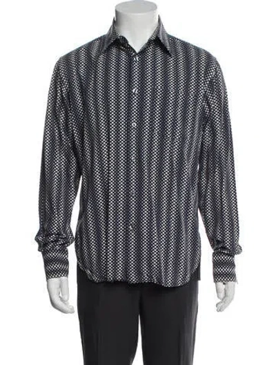 Pre-owned Ps By Paul Smith Polka Dot Print Long Sleeve Shirt In Blue