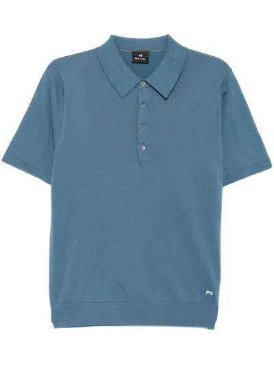 Ps By Paul Smith Polo Shirt In Blue