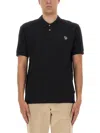 Ps By Paul Smith Ps Paul Smith Polo Shirt With Zebra Patch In Black