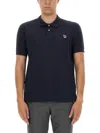 Ps By Paul Smith Ps Paul Smith Polo Shirt With Zebra Patch In Blue