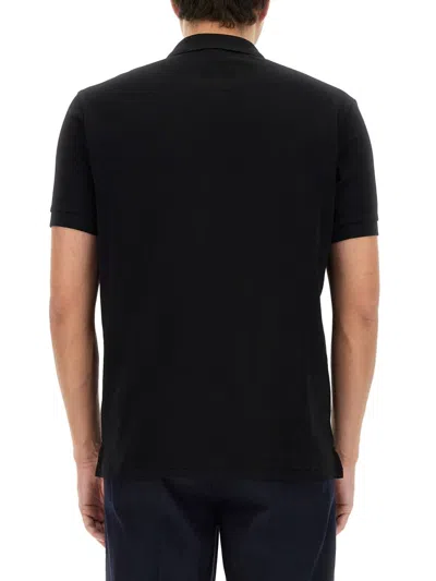 Ps By Paul Smith Polo With Logo Patch In Black