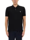 Ps By Paul Smith Ps Paul Smith Polo Shirt With Zebra Patch In Black