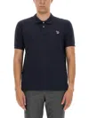 Ps By Paul Smith Ps Paul Smith Polo Shirt With Zebra Patch In Blue