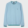 Ps By Paul Smith Mens Zebra-print Crew-neck Regular-fit Cotton-blend Sweatshirt Blue In Blue